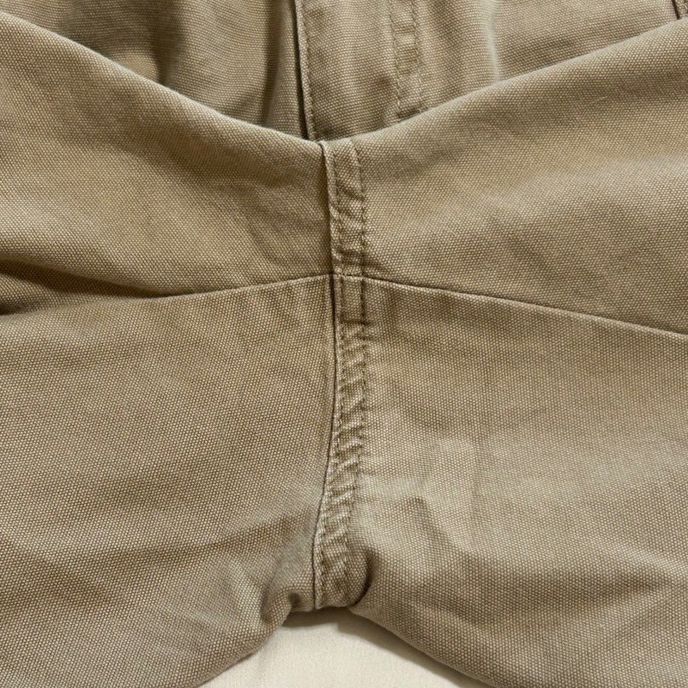Savane Mens Khaki Tan Cotton Canvas Cargo Shorts Size 38 Elastic Waist Outdoor - Picture 9 of 9